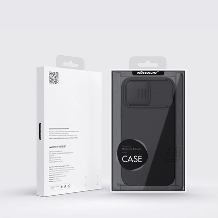Nillkin CamShield Magnetische Silikonhülle iPhone 14 Pro Max Magnetische MagSafe-Abdeckung mit Kameraschutz Blau