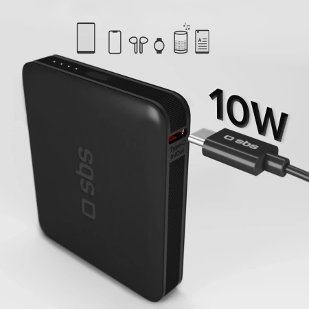 Powerbank SBS NanoTube 5000 mAh High-Density - black