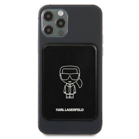 Karl Lagerfeld Powerbank indukcyjny 3000mAh MagSafe czarny (KLPBMSOIBK)