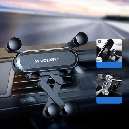Wozinsky Autotelefonhalter Gravity für Lüftungsgitter schwarz (WCH-05)