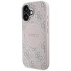 Original Case IPHONE 16 Guess 4G Circle Classic Logo MagSafe pink