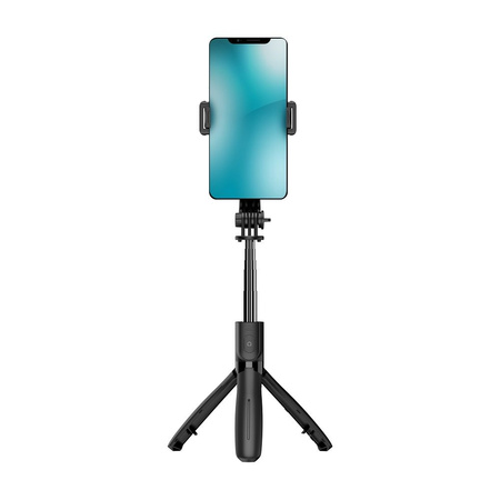BLUE STAR uchwyt selfie z pilotem bezprzewodowym tripod L21 czarny