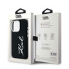 Original Case IPHONE 15 PRO MAX Karl Lagerfeld Silicone Metal Script Logo black