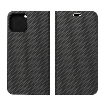 Kabura LUNA Book Carbon do IPHONE 15 Pro czarny