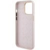 Etui Guess Silicone Logo Strass 4G na iPhone 15 Pro Max - różowe