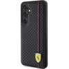 Oryginalne Etui FERRARI hardcase Carbon Printed Line FEHCS24MN3DUR do Samsung Galaxy  S24 Plus Czarny