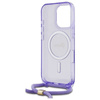 Original Handyhülle IPHONE 16 PRO MAX Guess Hardcase Crossbody Cord Script MagSafe (GUHMP16XHCTSGNSU) violett