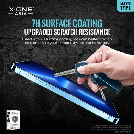 Szkło hartowane X-ONE Extreme Shock Eliminator 4th gen. Matowe - do iPhone 14 Pro Max/15 Plus