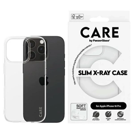 CARE by PanzerGlass X-Ray Soft Basic Case iPhone 16 Pro 6,3&quot; transparent 1442