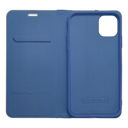 Kabura LUNA Book Carbon do IPHONE 14 niebieski