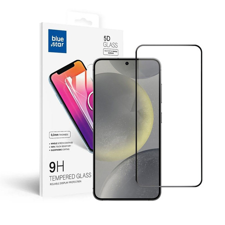 Szkło hartowane Blue Star 5D - do Samsung Galaxy S24+ (full glue/case friendly) - czarny