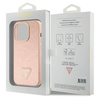 Original Case APPLE IPHONE 15 PRO MAX Guess Hardcase Croco Triangle Metal Logo (GUHCP15XPCRTHCP) pink