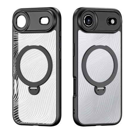 Dux Ducis Aimo Mag Case mit Magnetring und Ständer für iPhone 17 Air – Schwarz