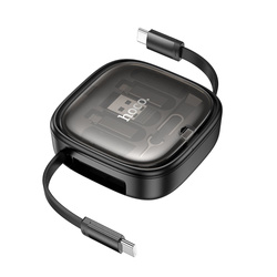 HOCO kabel All-in-one zwijany w zestawie z wymiennymi końcówkami PD 3A 60W U140 0,95 m czarny