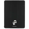 Karl Lagerfeld Saffiano Magnetische Karl &amp; Choupette iPad Air 13&quot; 2024 Buchcover-Hülle - Schwarz