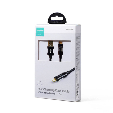 Joyroom USB Kabel - Lightning zum Aufladen / Datenübertragung 2,4A 20W 2m schwarz (S-UL012A20)