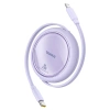 Baseus Free2Pull retractable USB-C / Lightning cable 20W 1m - purple