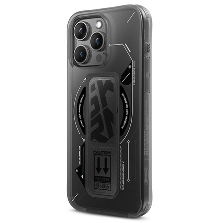 Skinarma etui Helio iPhone 16 Pro 6.3" Magnetic Charging + Grip Stand czarny/black