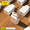 Foneng Ładowarka sieciowa EU28 - USB - 2,4A z kablem USB na Typ C biała
