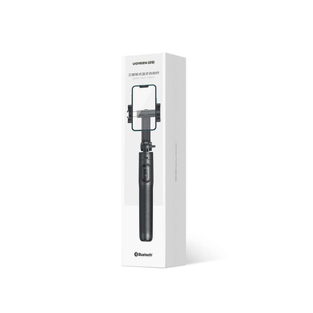 Selfie-Stick / Teleskopstange mit Ständer und Bluetooth-Fernbedienung 1,5 m Ugreen LP586 – Schwarz