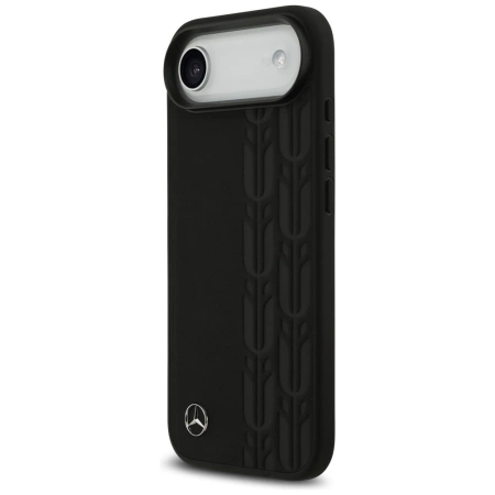 Mercedes Leather Laurel Leaves MagSafe Case for iPhone Air - Black