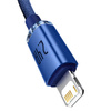 Baseus Crystal Shine Series Fast Charging Data Cable USB to iP 2.4A 2m Blue