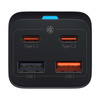 Baseus Quick Charger GaN3 Pro, 2x USB-C, 2x USB, 65W (black)