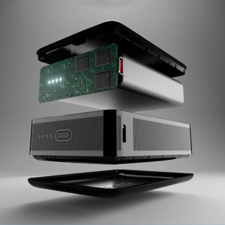 Powerbank SBS 20000mAh 65W PD AFC USB-C USB-A do laptopa, tabletu, smartfona - czarny