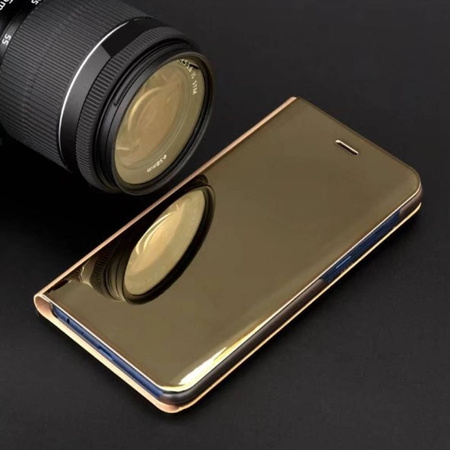 Etui Smart Clear View do Samsung Galaxy A14 5G złote
