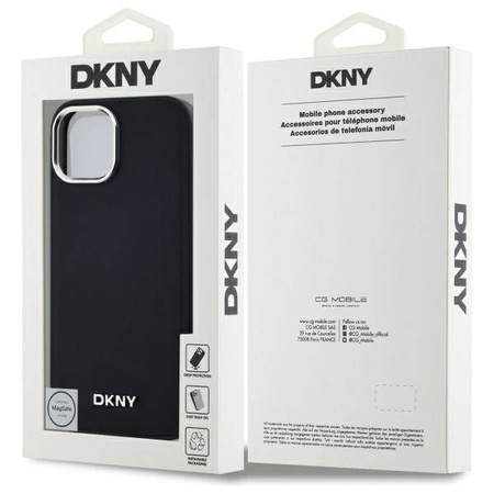 Oryginalne Etui IPHONE 14 DKNY Hardcase Plain Logo MagSafe (DKHMP14SPSCMCLK) czarne
