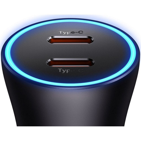 Baseus Golden Contactor Pro Autoladegerät 2x USB-C 40W grau (CGJP000013)