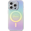 Oryginalne Etui APPLE IPHONE 15 PRO Guess Hardcase IML Iridescent MagSafe (GUHMP15LHITSU) fioletowe