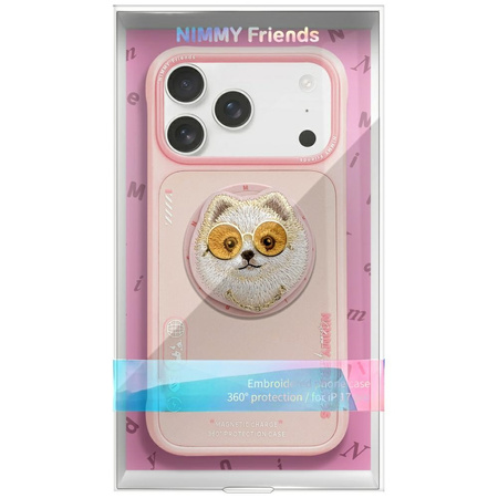 Etui Nimmy Glasses Cool Dog MagSafe do   iPhone 17 Pro różowy