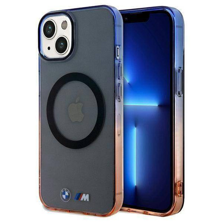 Oryginalne Etui BMW Gradient Bumper MagSafe Hardcase BMHMP15MHTGE do Iphone 14 Plus/ 15 Plus Szary