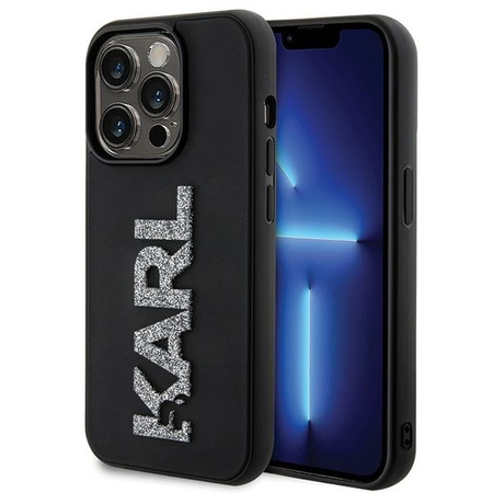 Karl Lagerfeld nakładka do iPhone 15 Pro Max 6,7" KLHCP15X3DMBKCK czarna HC 3D Logo Glitter