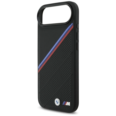 BMW M Tricolor Metal Logo MagSafe Case für iPhone 17 Air – Schwarz
