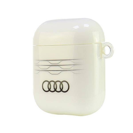Original Case APPLE AIRPODS 1 / 2 Audi IML Geometric Pattern Cover (AU-IMLAP-A6/D3-WE) white