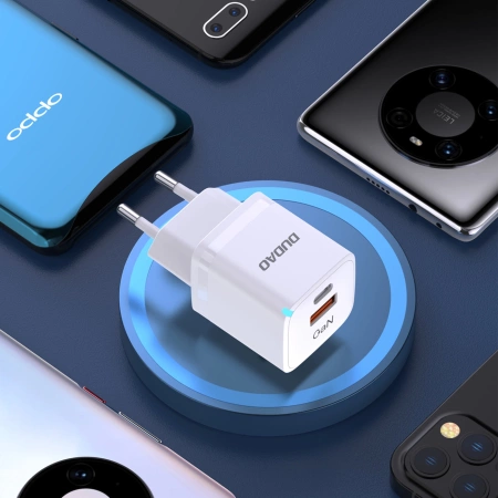 Wandladegerät GaN 33W PPS USB C/USB Dudao A13Pro - weiß