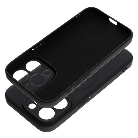 Etui do iPhone 15 Pro MagSafe czarne + Szkło na ekran + Szkło na aparat