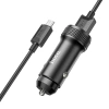 HOCO car charger Z49 2.4A 2xUSB + cable Micro USB Black