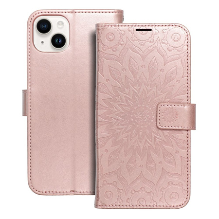 Kabura MEZZO Book do IPHONE 14 Plus mandala złoty róż