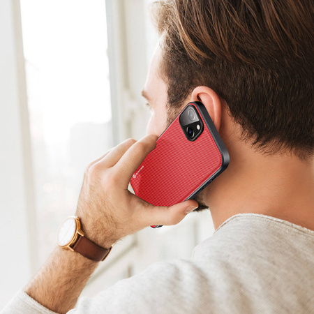 Dux Ducis Fino Hülle aus Nylon für iPhone 14 Plus rot