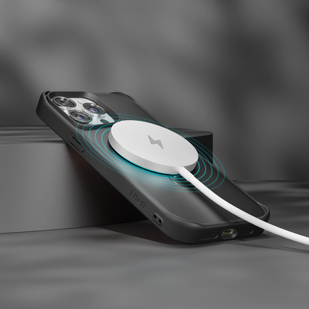 Nakładka Etteri Matt Mag Ring do iPhone 15 Pro Max 6,7" czarna