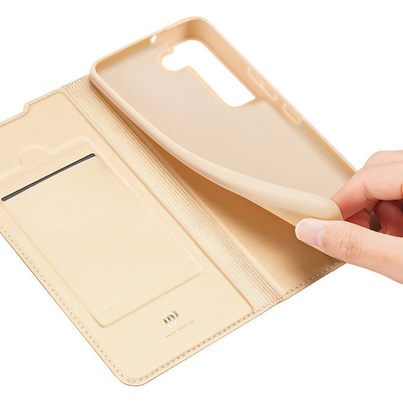 Dux Ducis Skin Pro Bookcase type case for Samsung Galaxy S22+ (S22 Plus) golden