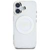 Guess IML Metal Colored Circle Classic Logo MagSafe - Etui do iPhone 16 (biały)