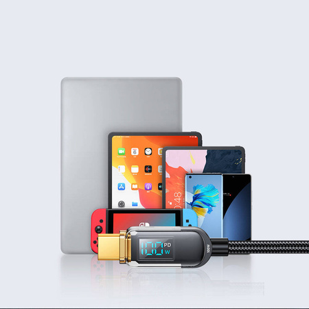 Joyroom USB C - USB C 100W Kabel für schnelles Aufladen und Datenübertragung 1,2 m schwarz (S-CC100A4)