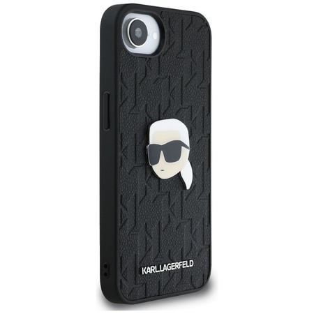 KARL LAGERFELD futerał do IPHONE 16e (SE 4 2025) KLHCPSE4PGKLKIPK (PU Monogram K. Head Pin) czarny