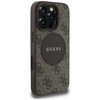 Original Handyhülle IPHONE 16 PRO Guess 4G Circle Classic Logo MagSafe braun
