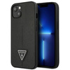 Guess GUHCP13SPSATLK iPhone 13 mini 5,4 &quot;schwarz / schwarzes Hardcase SaffianoTriangle Logo