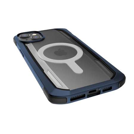 Raptic X-Doria Secure Case für iPhone 14 Pro Max mit gepanzerter MagSafe-Hülle blau